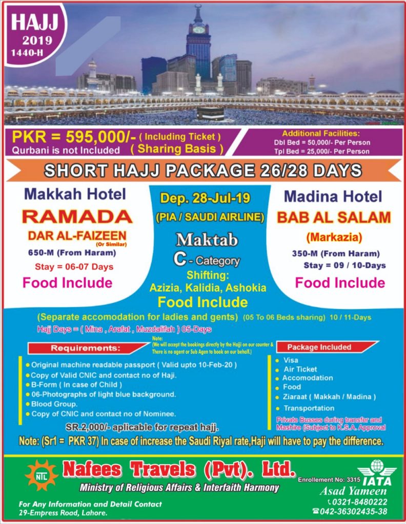 Hajj Packages Nafees Travels (PVT) Ltd